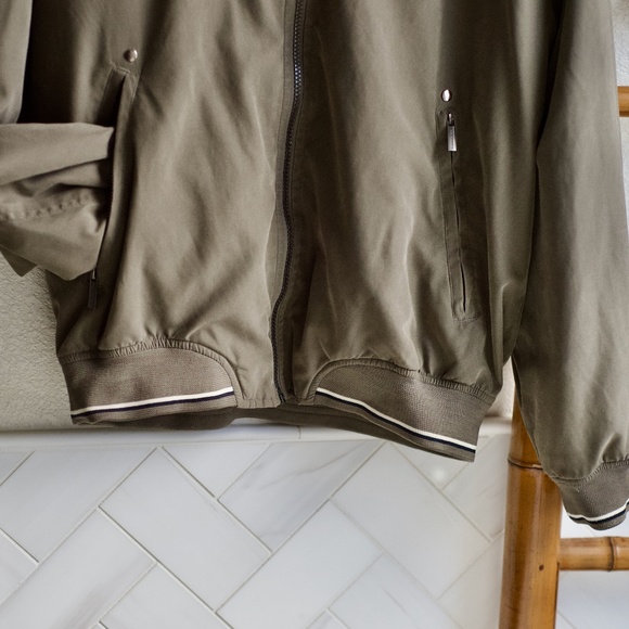 London Fog Men's Bomber Jacket Olive L - Picture 4 of 8
